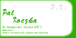 pal koczka business card